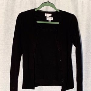 Ann Taylor Loft Black Sweater Set